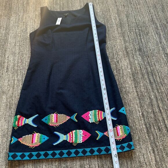 Talbots Navy Blue Sequin Fish Dress, Size 10 P, NWT - Picture 9 of 10